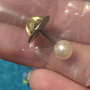 Classic Gold and Cream Tie Tack